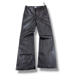 GAP Leather Women's  Pants Size 4 Dark Brown Flare Bootcut‎ Cowgirl